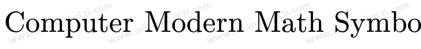 Computer Modern Math Symbols字体转换
